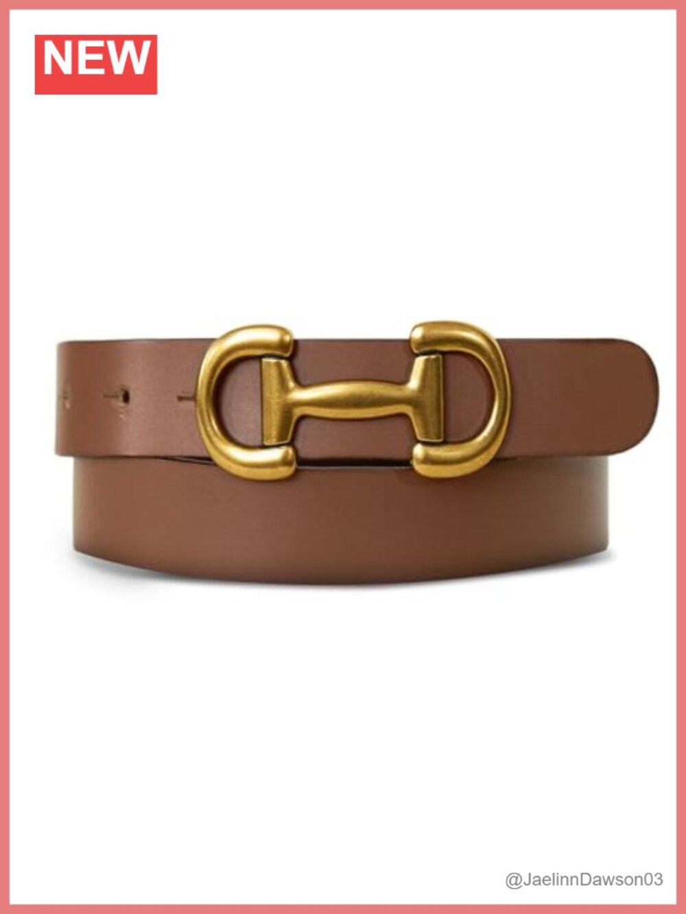Lucky Brand Genuine Buffalo Leather Belt Equestrian Buckle